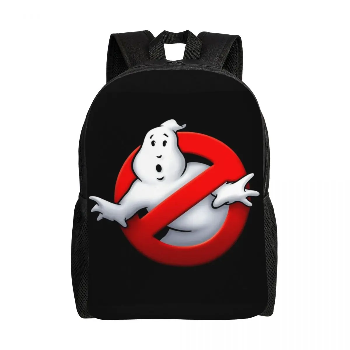 Custom Ghostbusters Logo Backpack for Boys Girls Supernatural Comedy Film College School Travel Bags Bookbag Fits 15 Inch Laptop