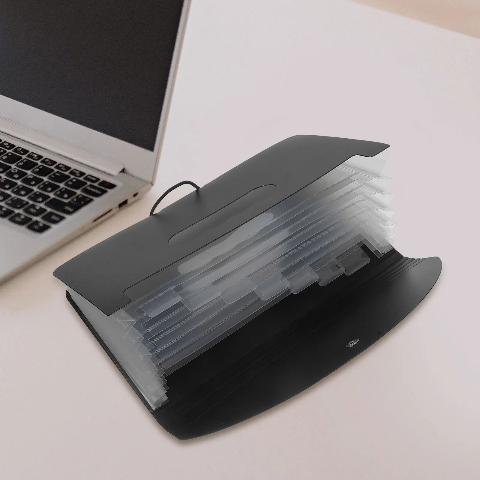 8-Layer Accordion File Folder Plastic B6 Expanding Pockets Receipt Organizer Document Holder Office School Travel