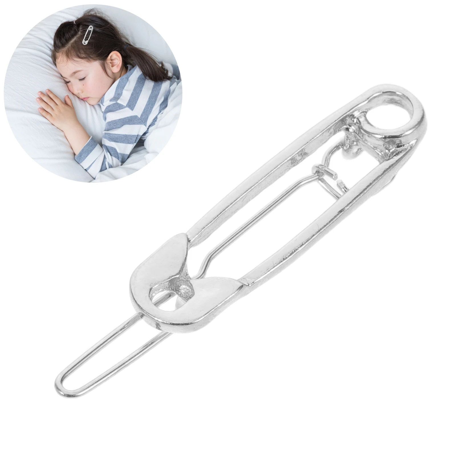 

24 Pcs European and American Glossy Pin Hair Clip Miss Alloy Girls Safety Hairpins