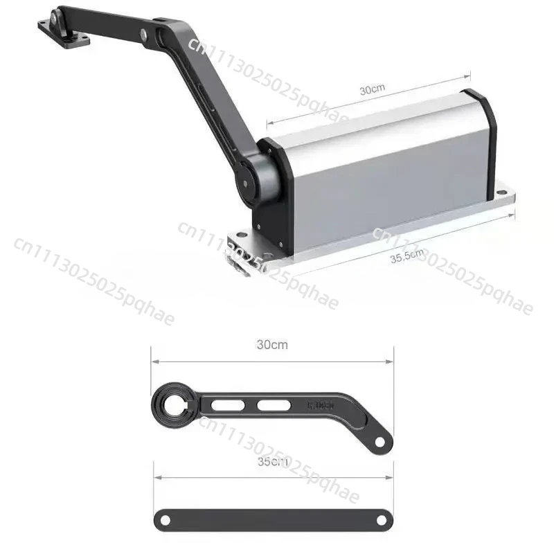 AC100-240V Automatic Swing Door Opener, Side Mounted Rainproof Metal 90 Degree Electric Gate Pull Arm Operator