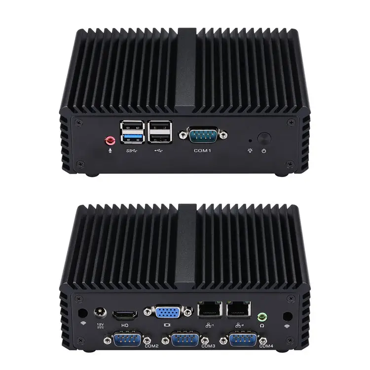 Kansung 2 Lan Firewall Fanless J1900 Aluminum Industrial Mini Desktop PC Case With DDR3 RAM In tel HD Graphics