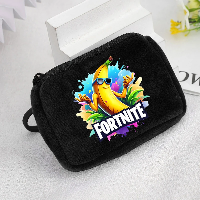 

Кошелек для монет Game Fortnites с героями мультфильмов, аниме, сумка для ключей для мальчиков и девочек, карманный кошелек для монет, мини-сумки для хранения наушников, сумки на молнии