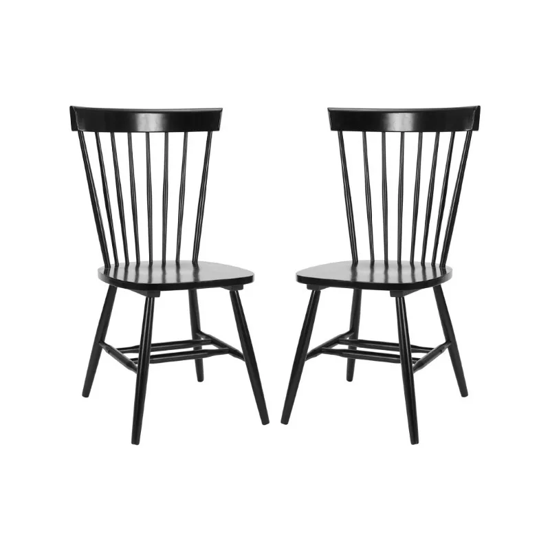 

Set of 2 Farmhouse Wood Black Spindle Side Chair, for Dining Room, Living Room