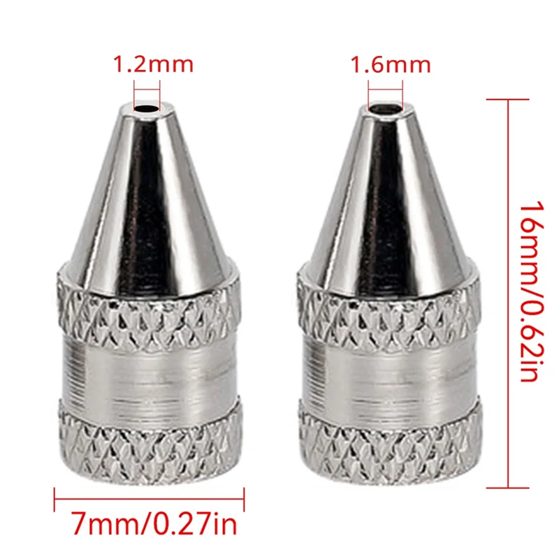 ABDJ-Per Ventosa per Saldatura Elettrica a Vuoto Compatibile 10 Pz/set 1.2Mm/1.6Mm Ugello di Ferro Punte di Saldatura di Metallo