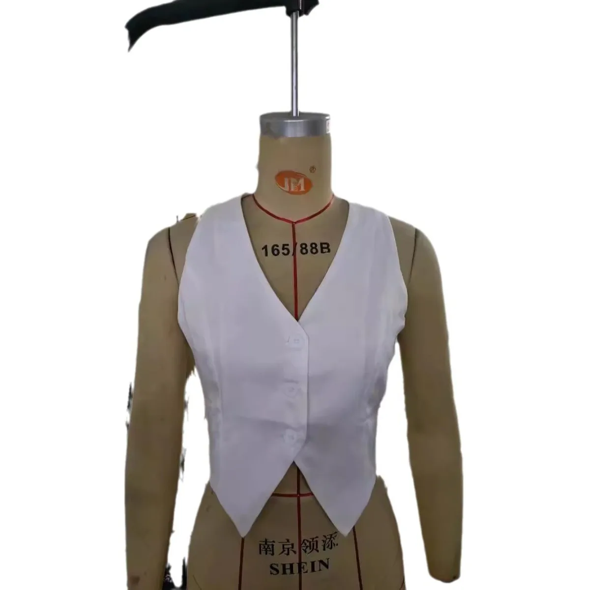 

Женский жилет без рукавов в стиле Y2K, короткий топ с V-образным вырезом и пуговицами, сексуальный повседневный летний топ для женщин