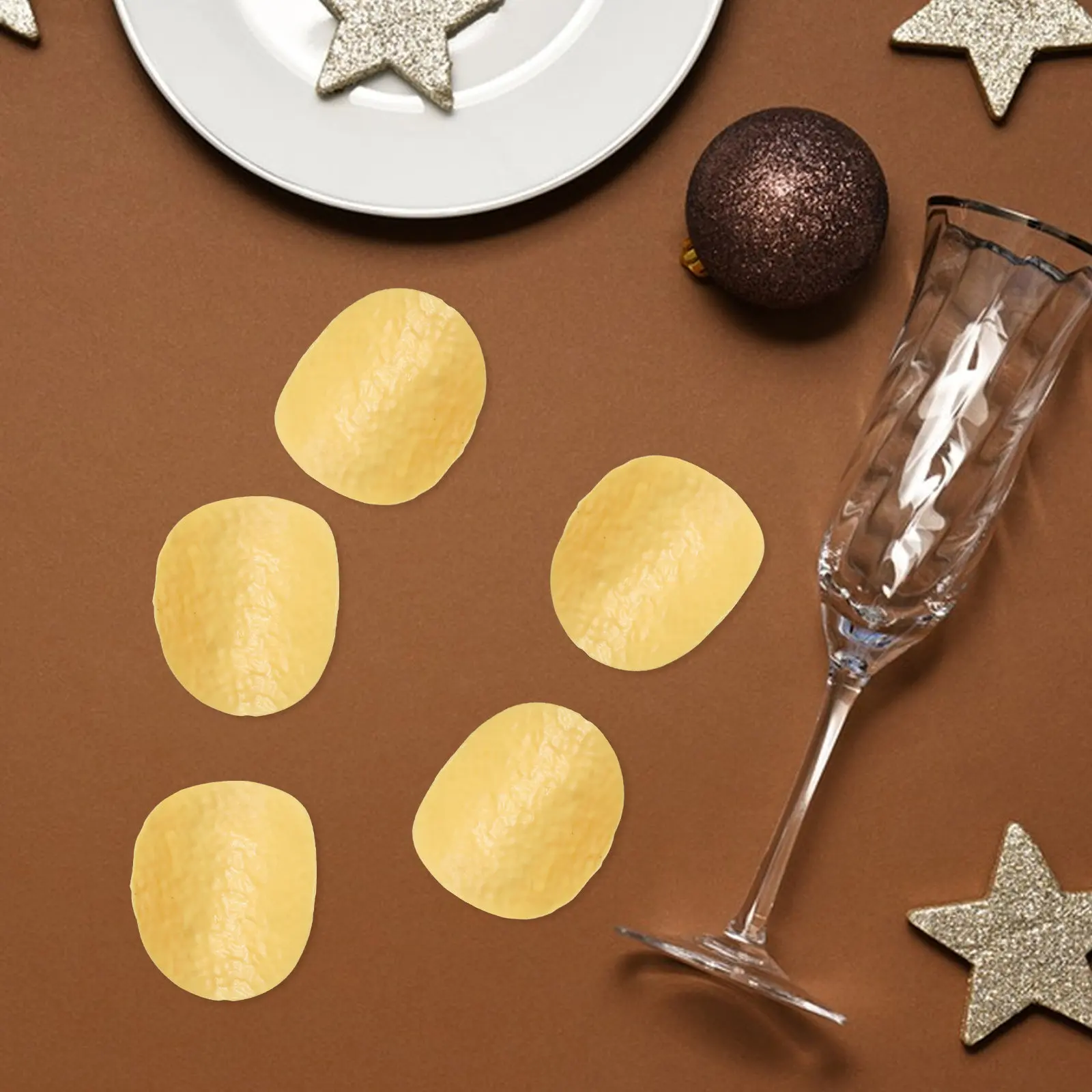 30 Piezas de Patatas Fritas Falsas, Decoraciones de Simulación de Aperitivos para Mesa de Cocina, Exhibición en Mercado, Sesión de Fotos, Accesorios de Modelado de Alimentos