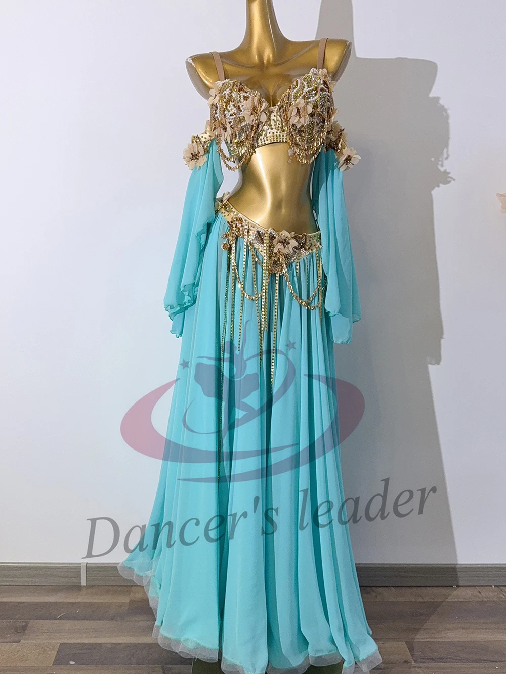 Latin Dancers, Adults, Children, High-End Custom Split Style Mesh Skirt, Precisely Samba AB Stone Performance Dress
