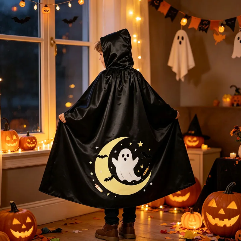 1-5PCS 90cm Halloween Medieval Wizard Robe Grim Reaper Hat Cosplay Roleplay Performance Party Decor Fun for School Home Outdoor