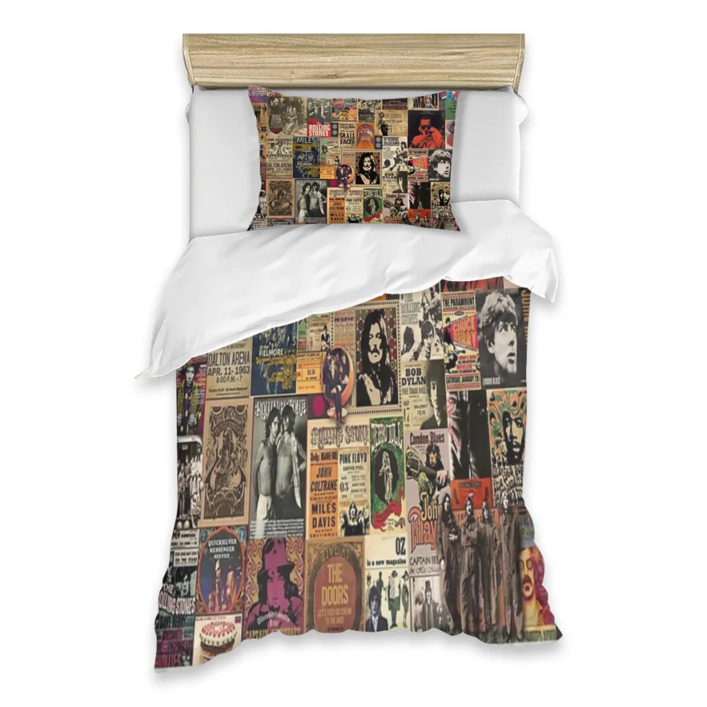 

Rock n' roll stories Single Bed Sheets Set Complete Case Single Linen Quilt Cover