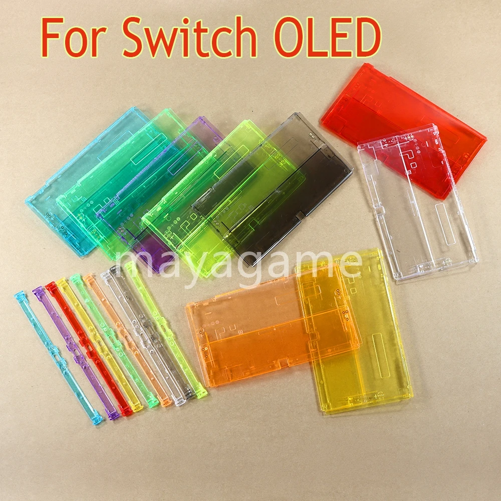 

1set For Switch NS OLED Controller Protector Clear Shell Game Console Cover Protective Transparent Case Game Accessories