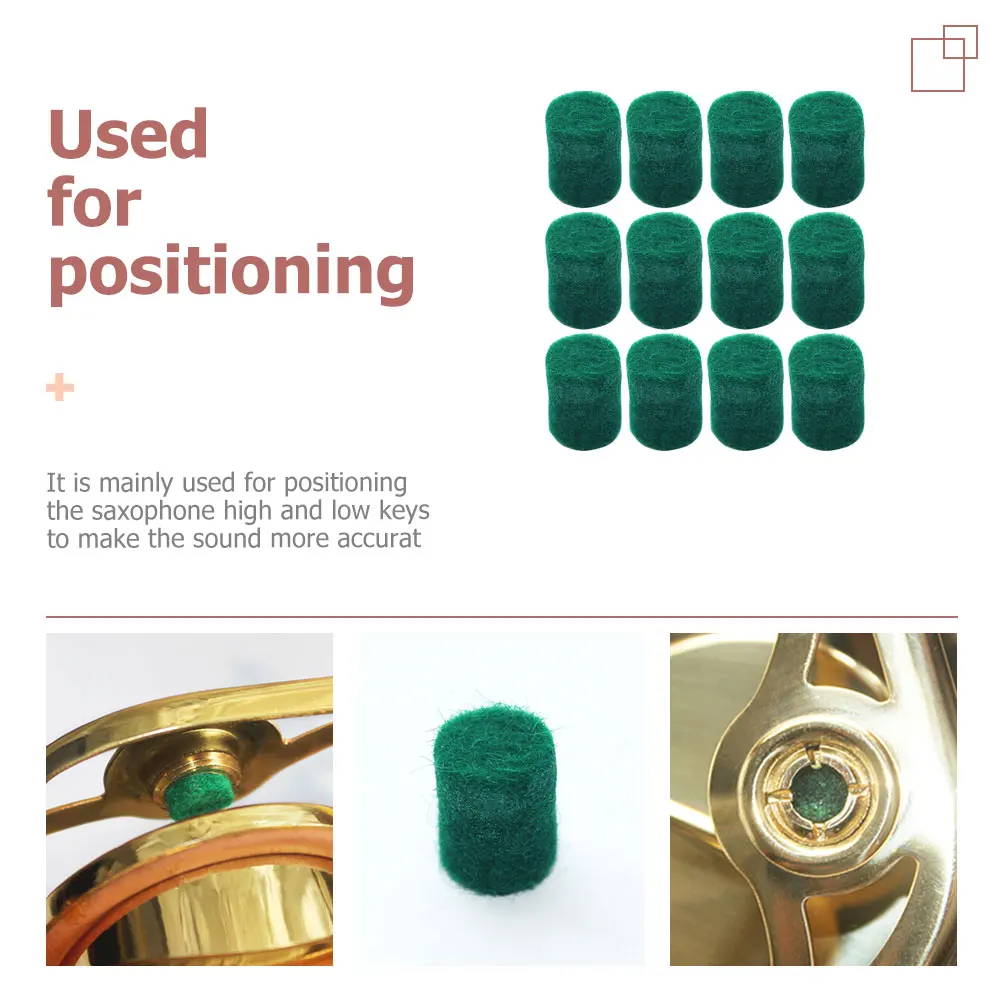 

12 Pcs Saxophone Felt Column Guard Premium Pads Alto Tenor Treble Keys Accurate Sound Repair Supplies Accessories