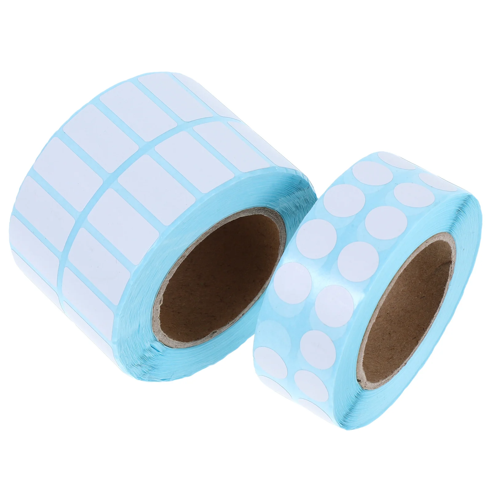 

2 Rolls Blank Diamond Art Stickers Self Adhesive Writable Rectangle Round Dot Labels for Craft Storage Containers Wrapping