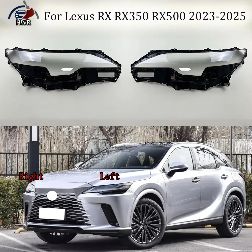 Car Front Headlight Cover Glass Lens Shell Case Head Light Lampshade Plexiglass lamp shell 2023-2025 For Lexus RX RX350 RX500