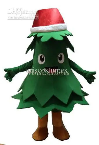 Nieuwe Volwassen Hot Sale Foam Schattige Kerstboom Fancy Cartoon Mascotte Kostuum Pluche Kerst Fancy Dress Halloween Mascotte Kostuum