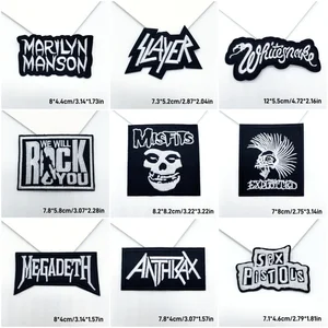 بقع التطريز للخياطة ، شارات الديكور ، البانك ، الروك ، الموسيقى ، الفرقة ، الكلاسيكية ، الحنين إلى الماضي ، الموسيقى ، الزخارف ، DIY أعلى 10 بيع ملابس التطريز زين - No5