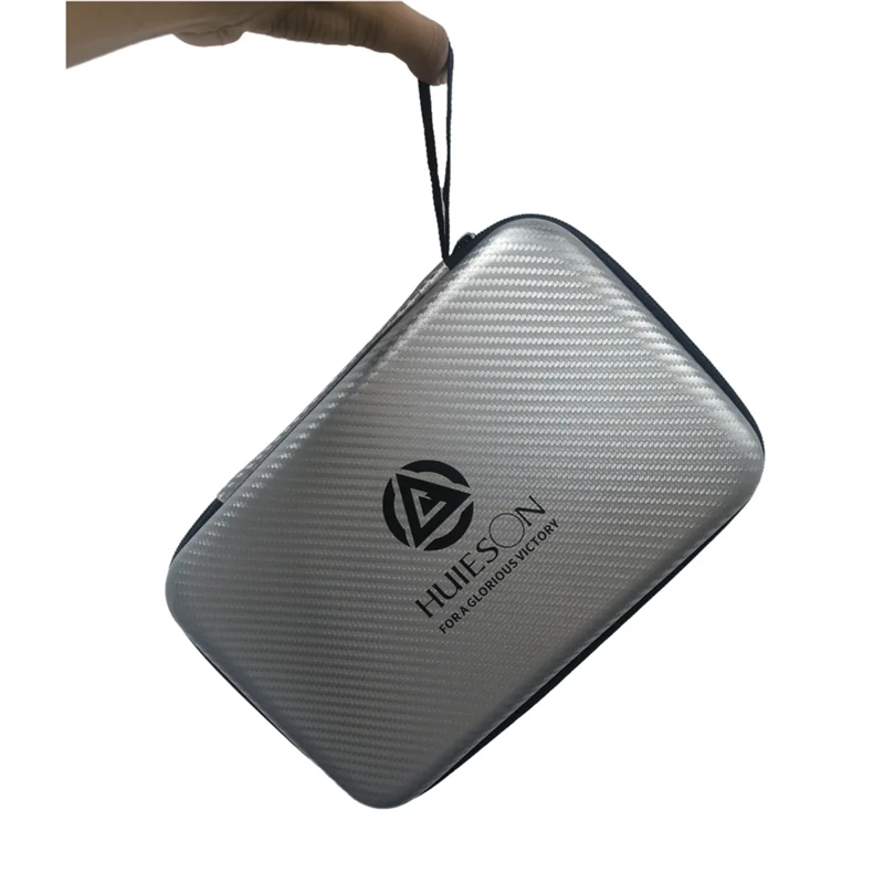 HUIESON Hard Shell Table Tennis Racket Case Waterproof EVA Carbon Fiber Texture Ping Pong Paddle Bag for 2 Rackets view 3