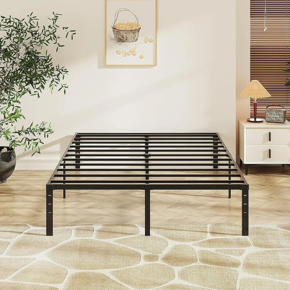 

VINGLI 12 Inch Full Bed Frame, Heavy Duty Metal Platform, No Box Spring Needed, Steel Slat Support, Easy Assembly, Noise-Free, 1