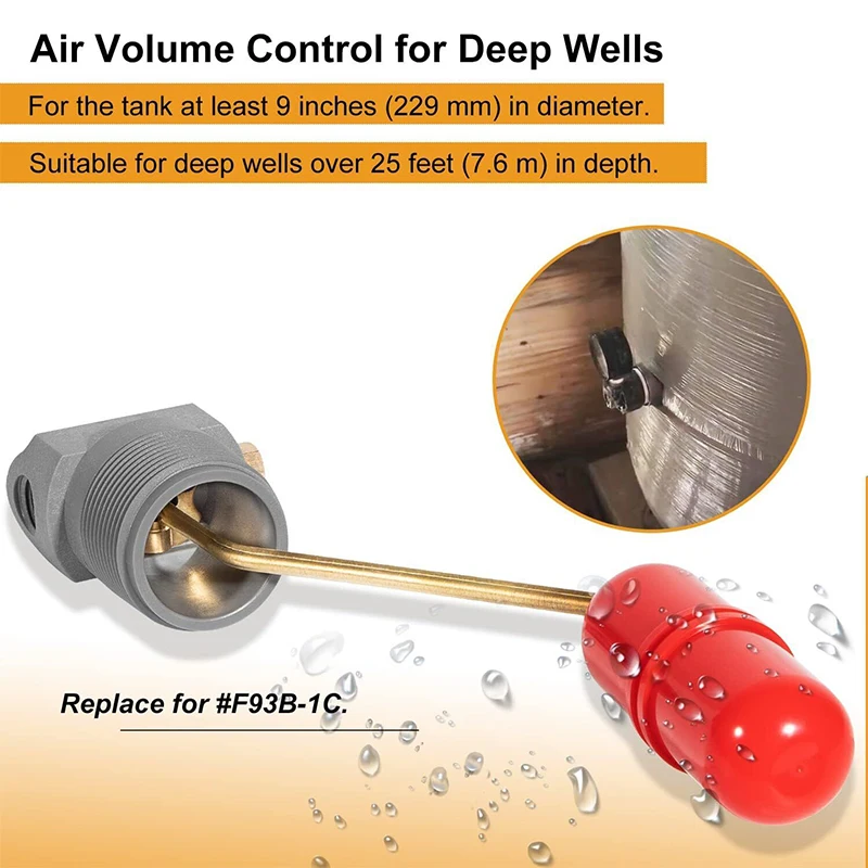 Imagem -02 - Controle do Volume de ar para o Poço Profundo e Sistema do Tanque de Água Substituição para o Tanque F93b1c F91a com Diâmetro Torneira