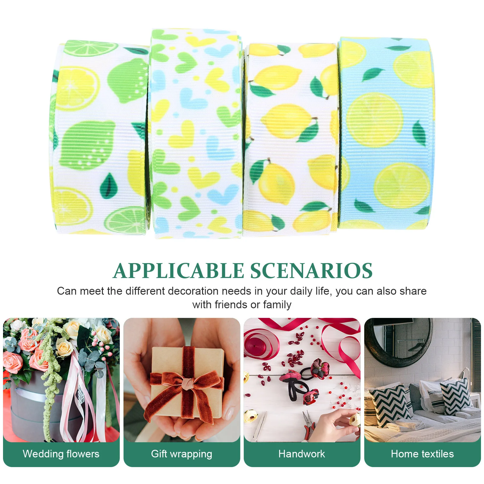 

4pcs 4 Rolls Classic Ribbon For Diy Gift Wrapping Party Supplies Holiday Decoration Festival Craft Projects Decorative Ribbon