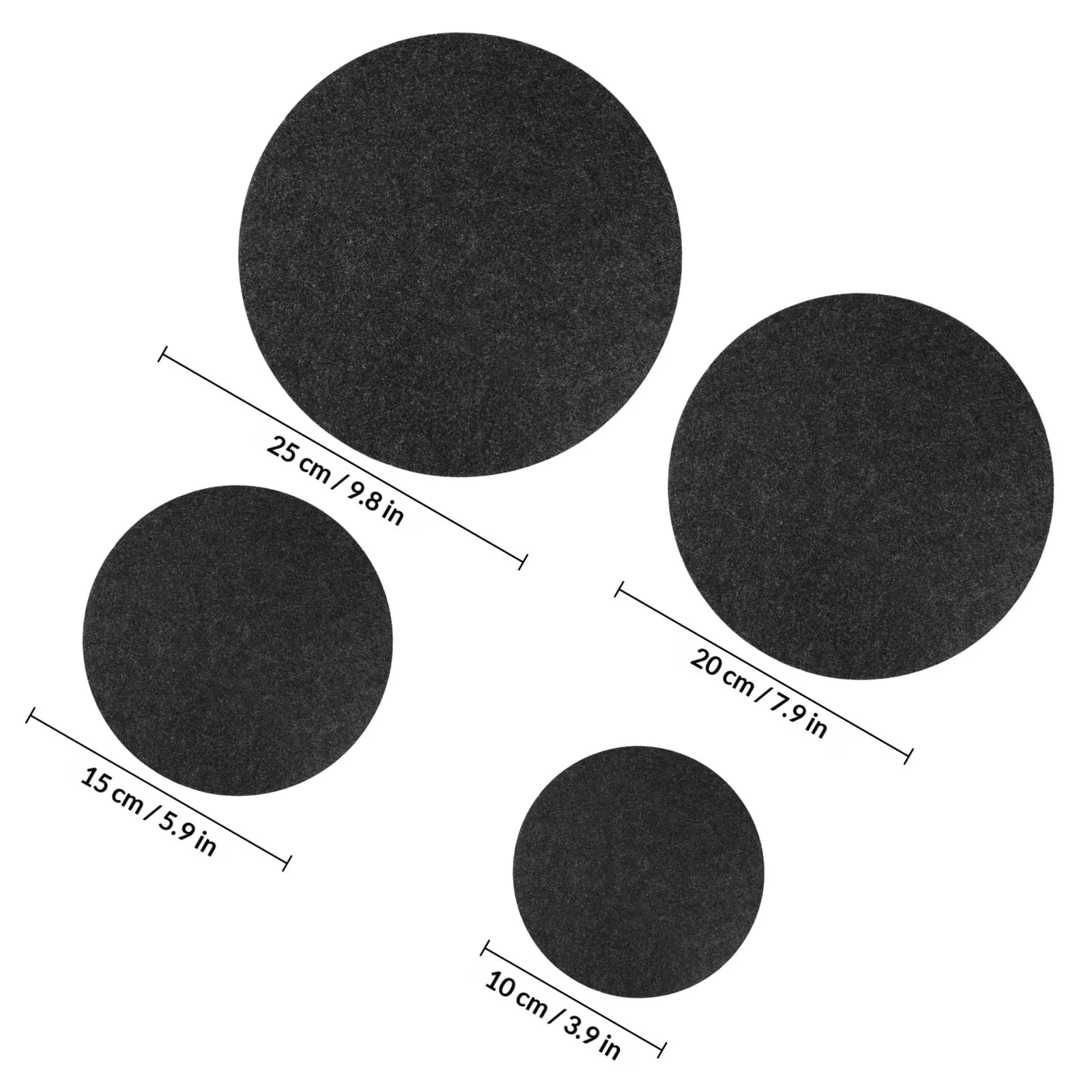 20Pcs Absorbent Felt Plant Coasters Round Reversible Saucers for Indoor Plants Floor Protector Planter Drainage Mat Water