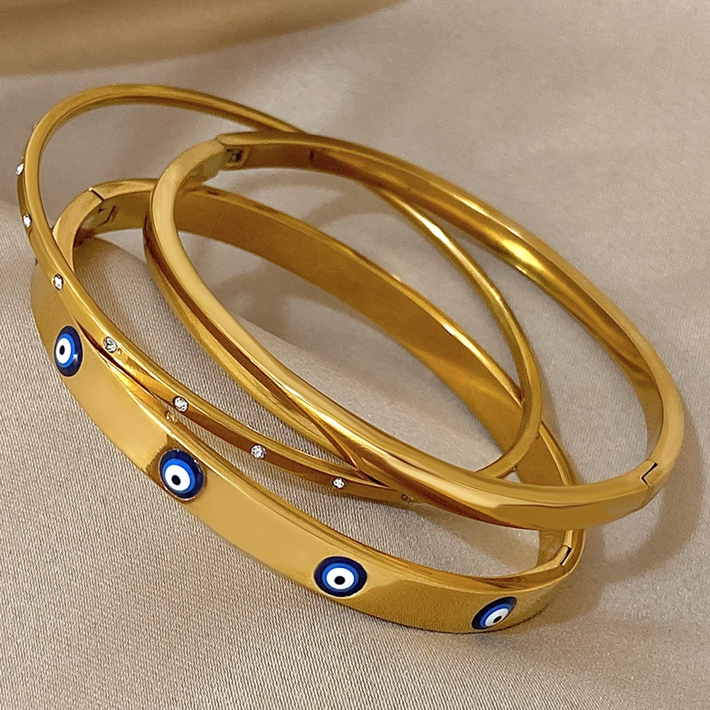 1 Stück minimalistisches vergoldetes Armband für Damen und Herren, schlichtes, schmales Armband aus Edelstahl, Manschettenarmband, Schmuckgeschenk für den Alltag und Partys – Detail 2