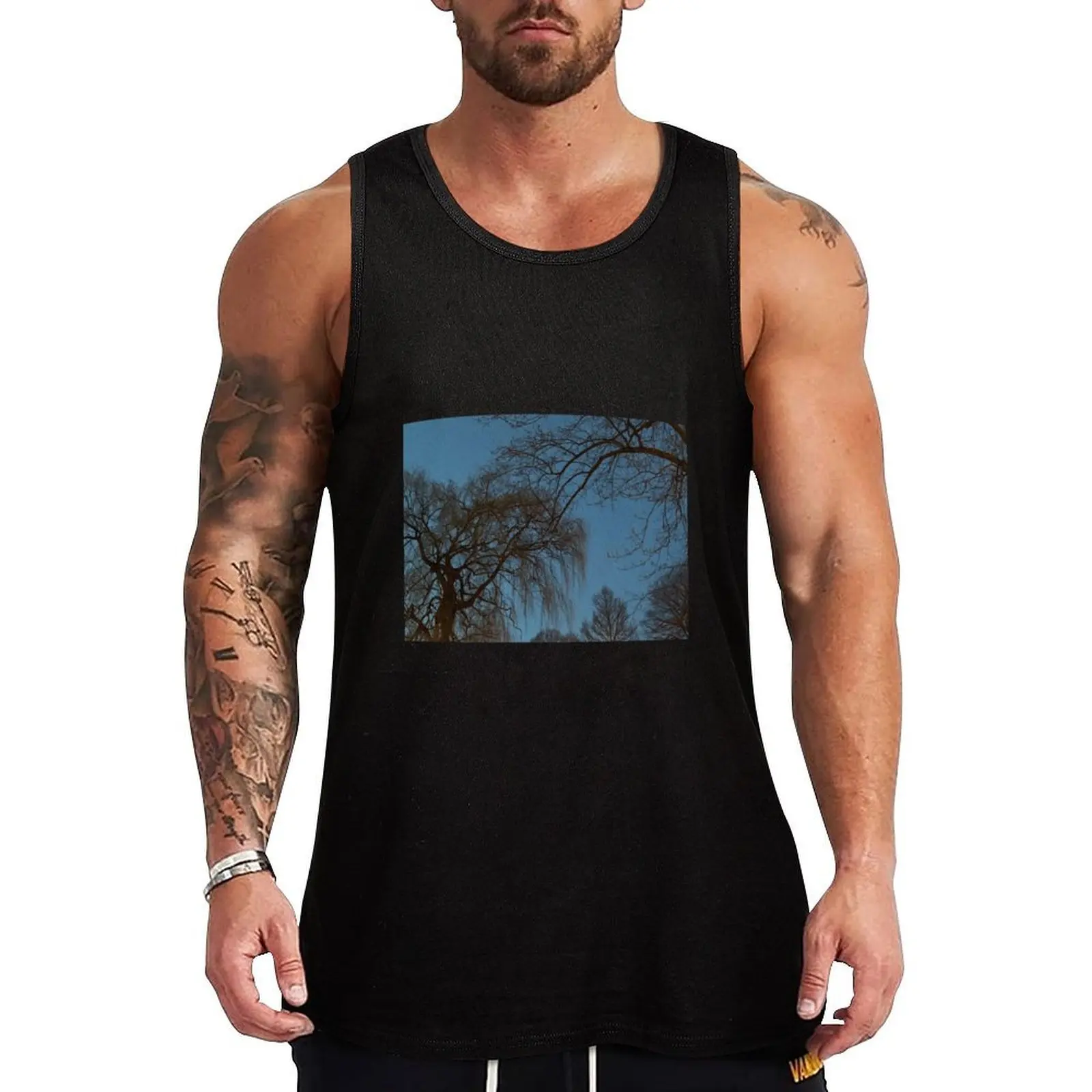 

the arboretum 2 Tank Top plain t-shirt Men's clothes sleeveless gym shirts male