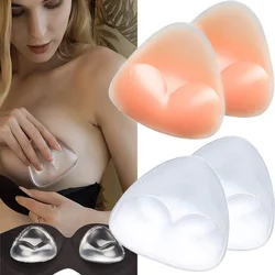 1pair Women Breast Push Up Pad Bra Cup Thicker Silicone Bra Insert Pad Nipple Cover Stickers Patch Bikini Inserts for Swimsuit