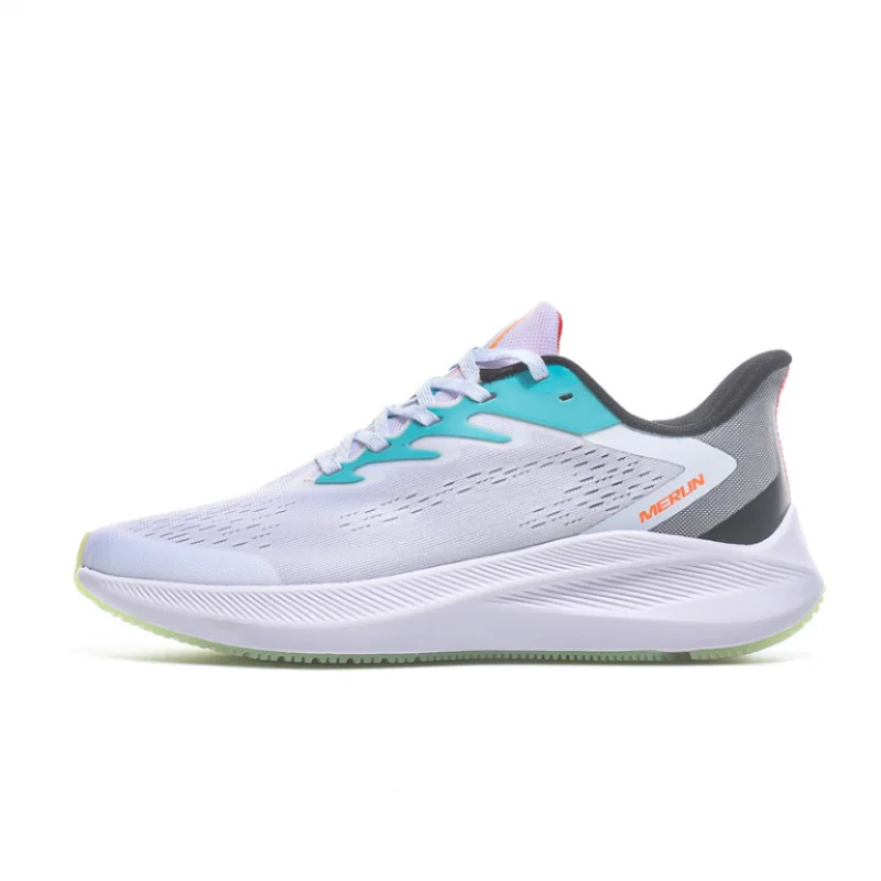 

Sports and leisure shoes, men's shoes, marathon oversized air cushioned shoes, fly woven all season rubber, wear-resistant, anti