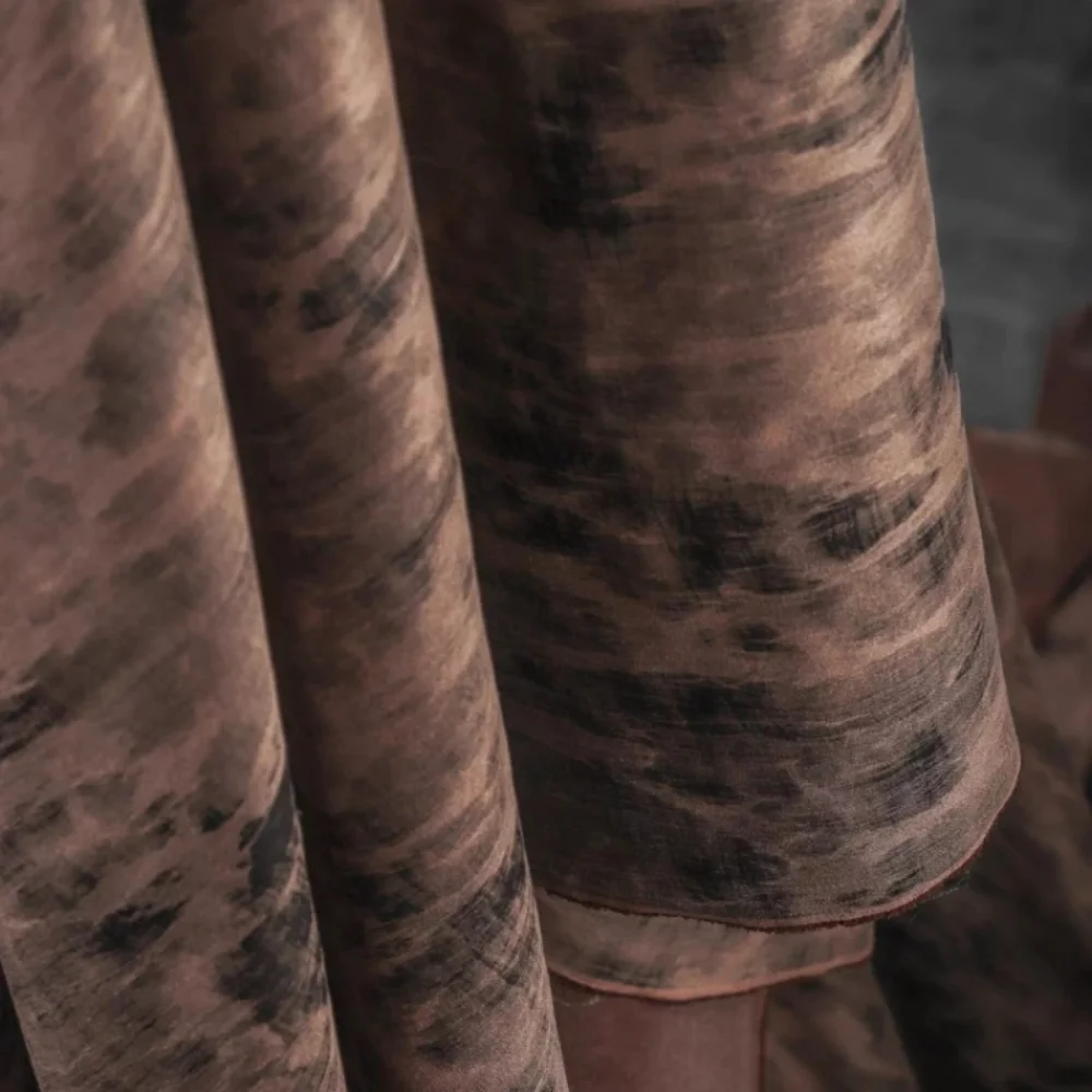 

Винтажная художественная коричневая замшевая ткань для верхней одежды, юбки, одежды, дизайнерской ткани по метрам, ткань для шитья своими руками