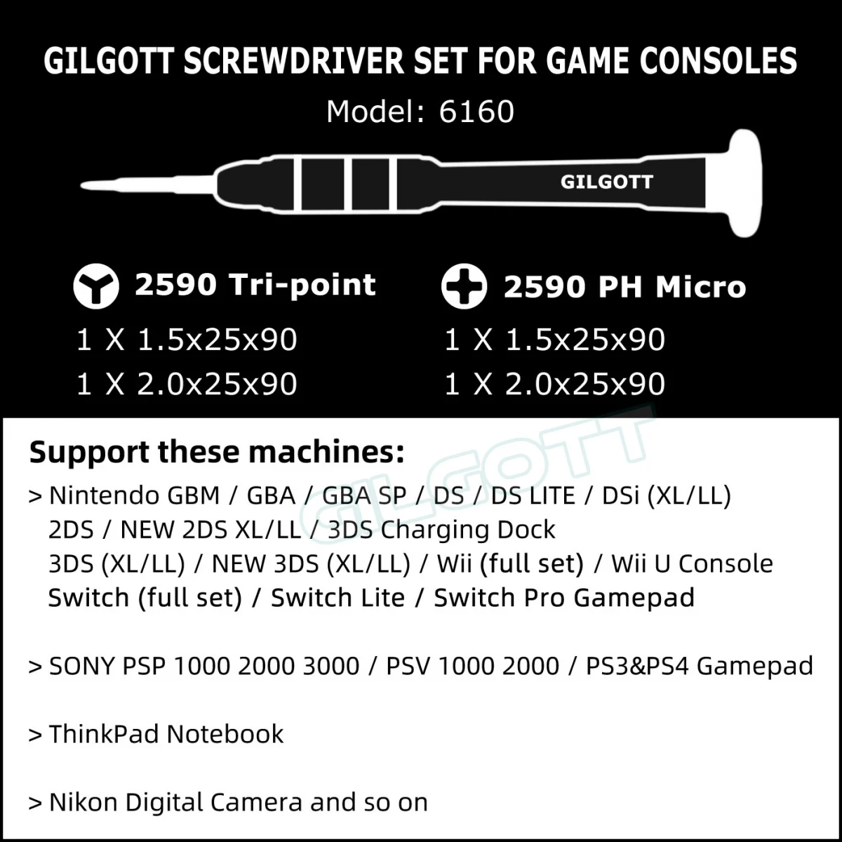 9PCS/set Screwdriver Tools Set for Nintendo Switch Lite Pro GBM GBA SP DS DSL DSi new 2DS 3DS XL LL WII U