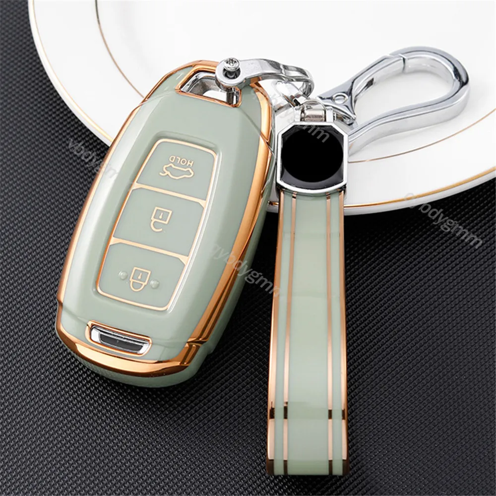 

TPU Car Remote Key Case Cover Shell For Hyundai i30 ix25 Elantra KONA Solaris Azera Grandeur Ig TM Accent Santa Fe Palisade