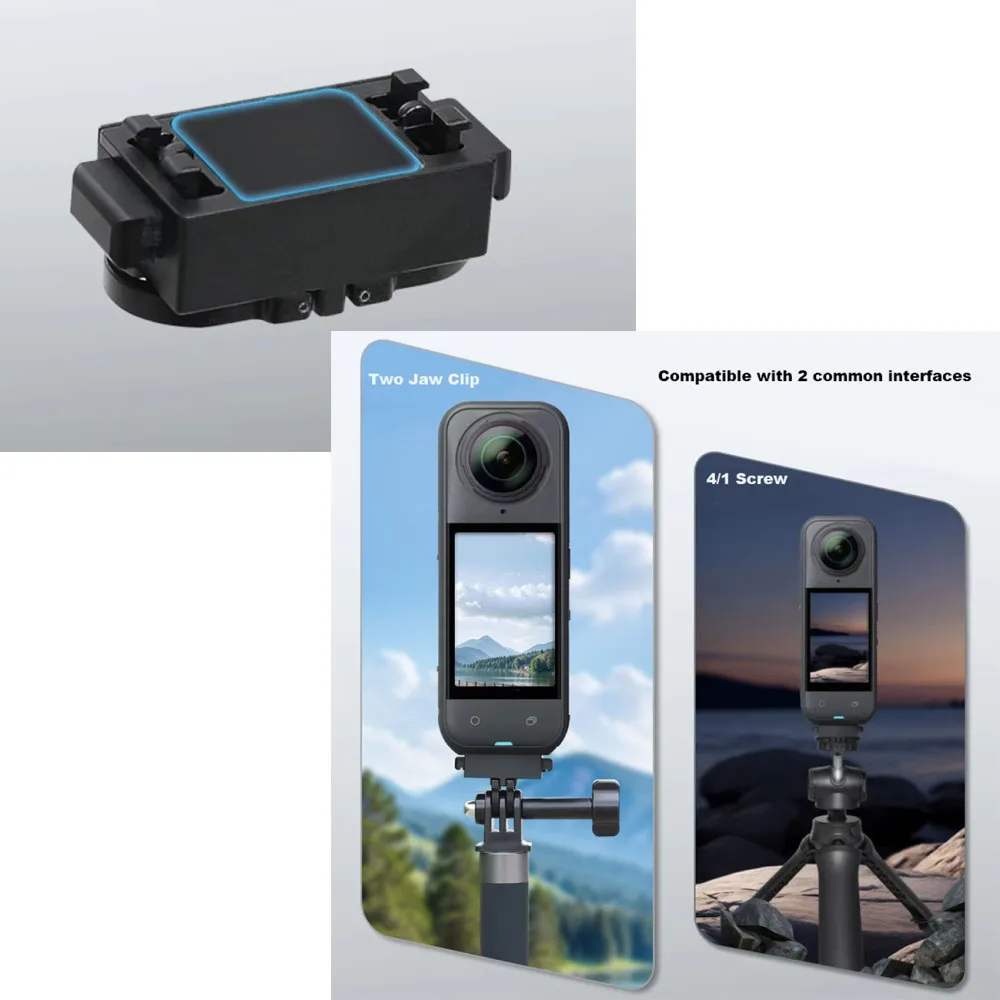 

X5 Adapter Mount for Insta360 X5 Camera Aluminum Alloy Camera Stand Magnetic Quick Release Mount Adapter