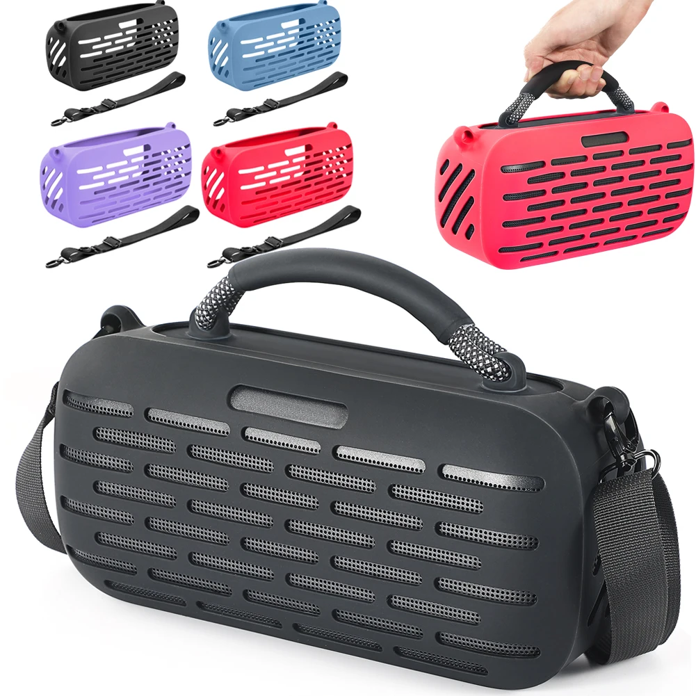 Silicone Cover Case For Bose SoundLink Max BT Portable Speaker Handle Cover Case Anti-Scratch Protect Sleeve Speaker Accessories
