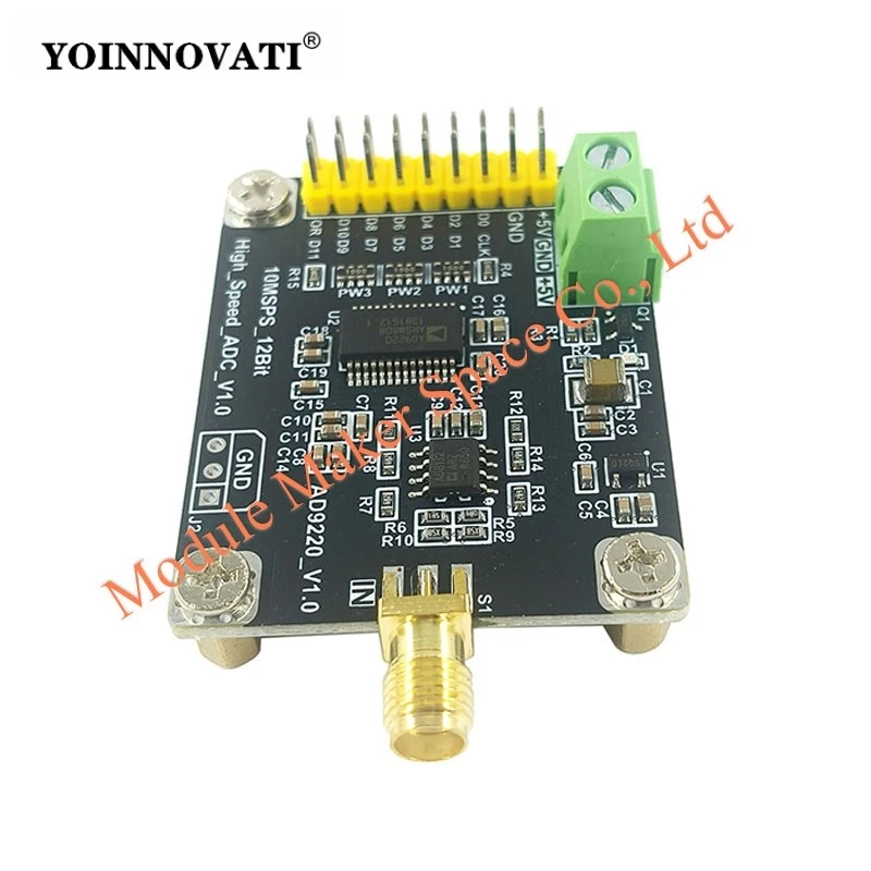 AD9220 Module, 12-Bit 10MSPS High-Speed ADC, 350MHz Analog Bandwidth, Data Acquisition Card, Analog to Digital Converter Module