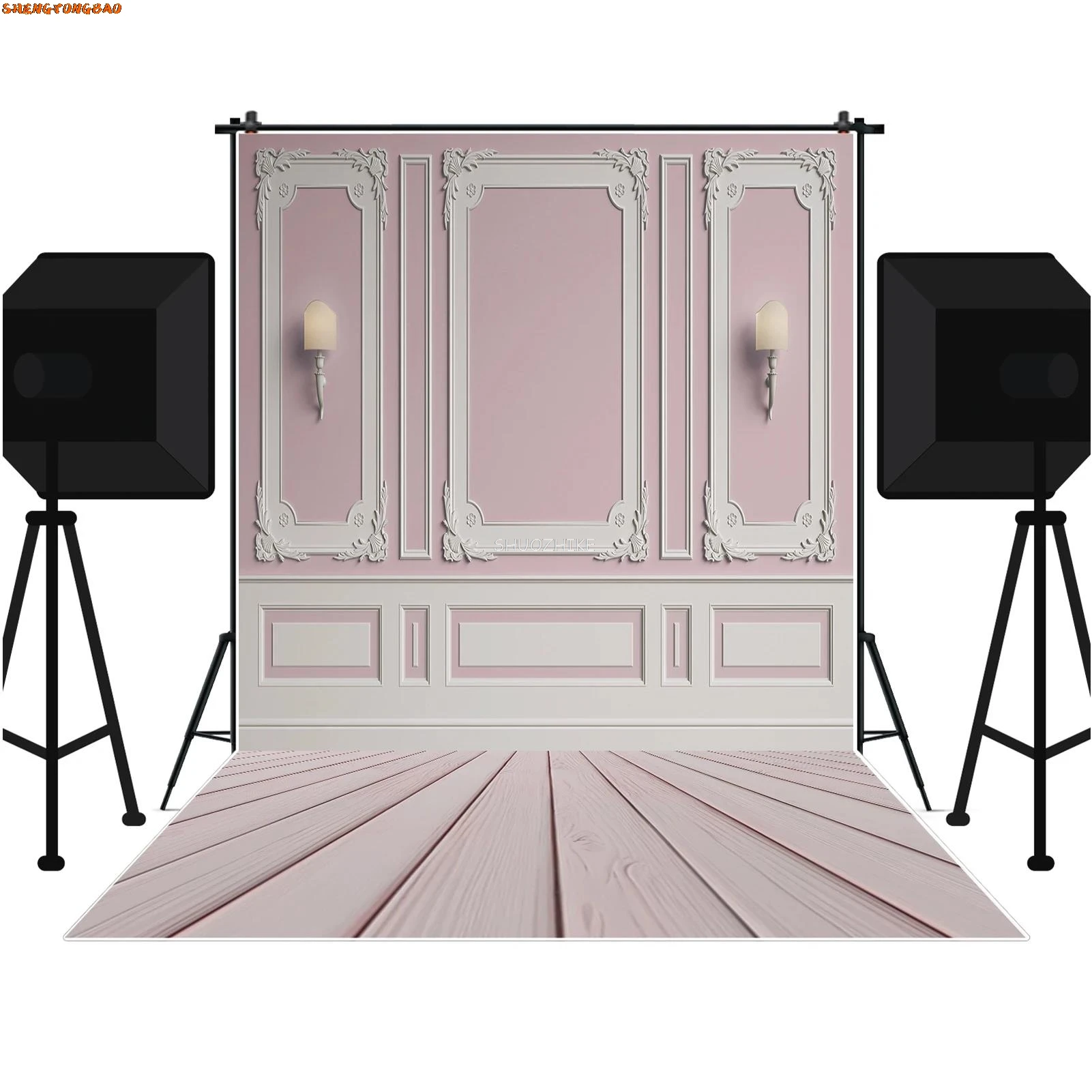 Western Living Room Wall Studio พื้นหลังผลิตภัณฑ์เรื่อง Vintage Photo Booth ฉากหลัง 3D คลอดบุตร Portrait Photozone