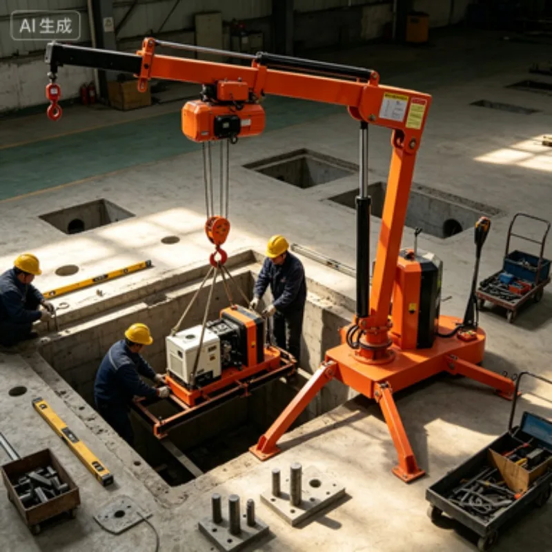 Quick-Install Traveling Electric Crane – 1.5Ton Hoist with Detachable Trolley, Remote-Controlled Mini Floor Crane