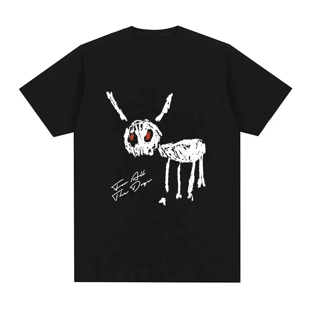 

100% Cotton T-Shirt Rapper Drake All Dogs New Music Album Printed T-Shirt Women's Fashion Hip Hop T-Shirt Short Sleeve T-Shirt