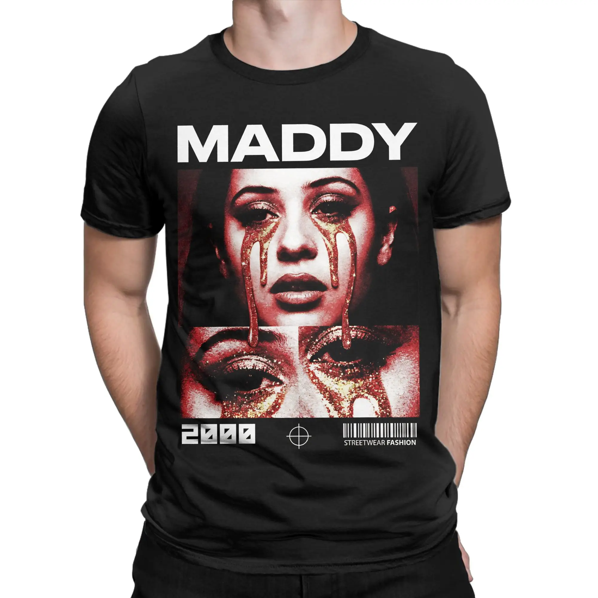 Camiseta de algodón Maddy Alexa Demie para hombre, camisetas divertidas Beach Euphorias Y2K, camiseta Hipster, camisetas con estampado de talla grande