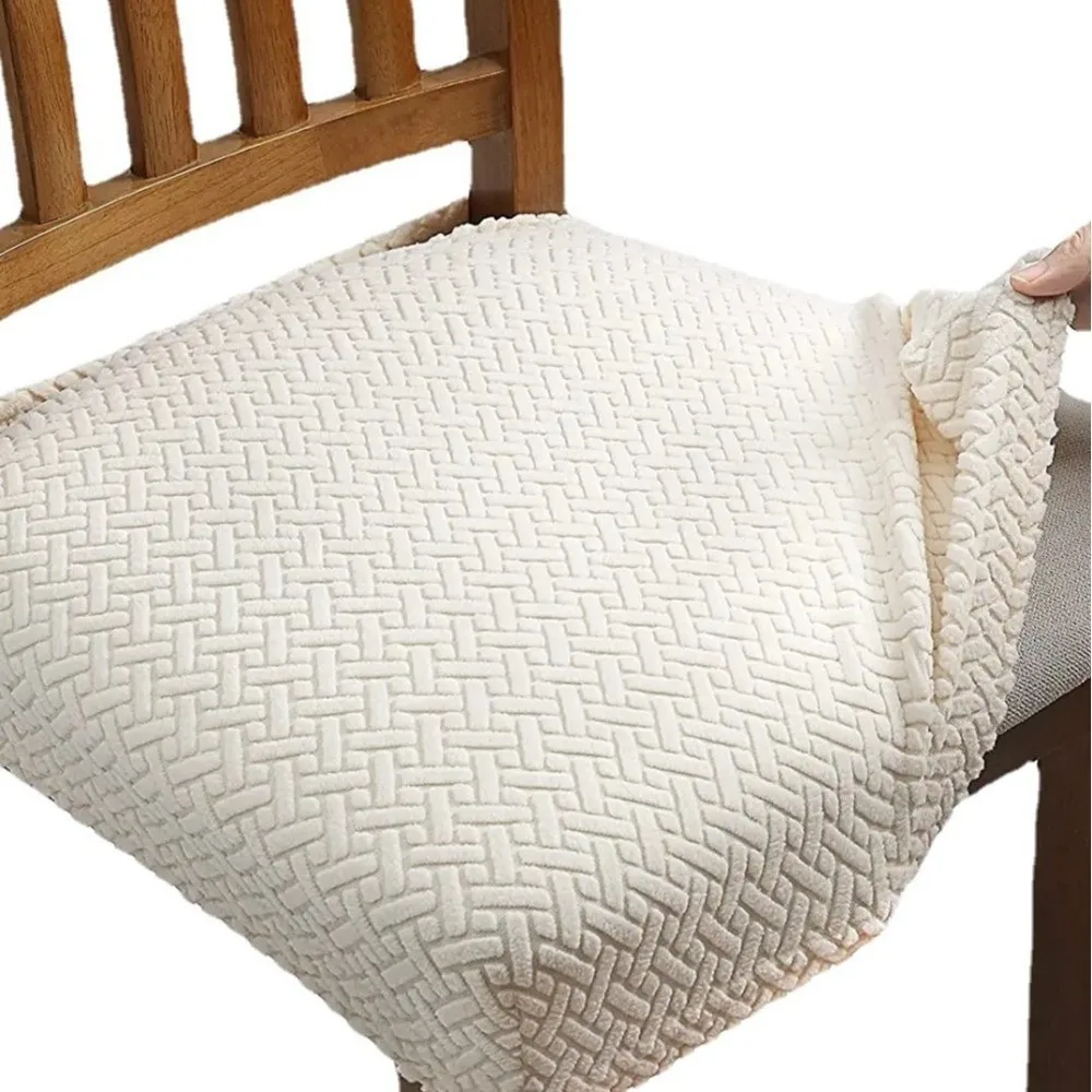 Stretch Spandex Chair CoversSolid Color Slipcover Washable Four Season Universal Anti-Dust Chair Covers Removable Chair Cover