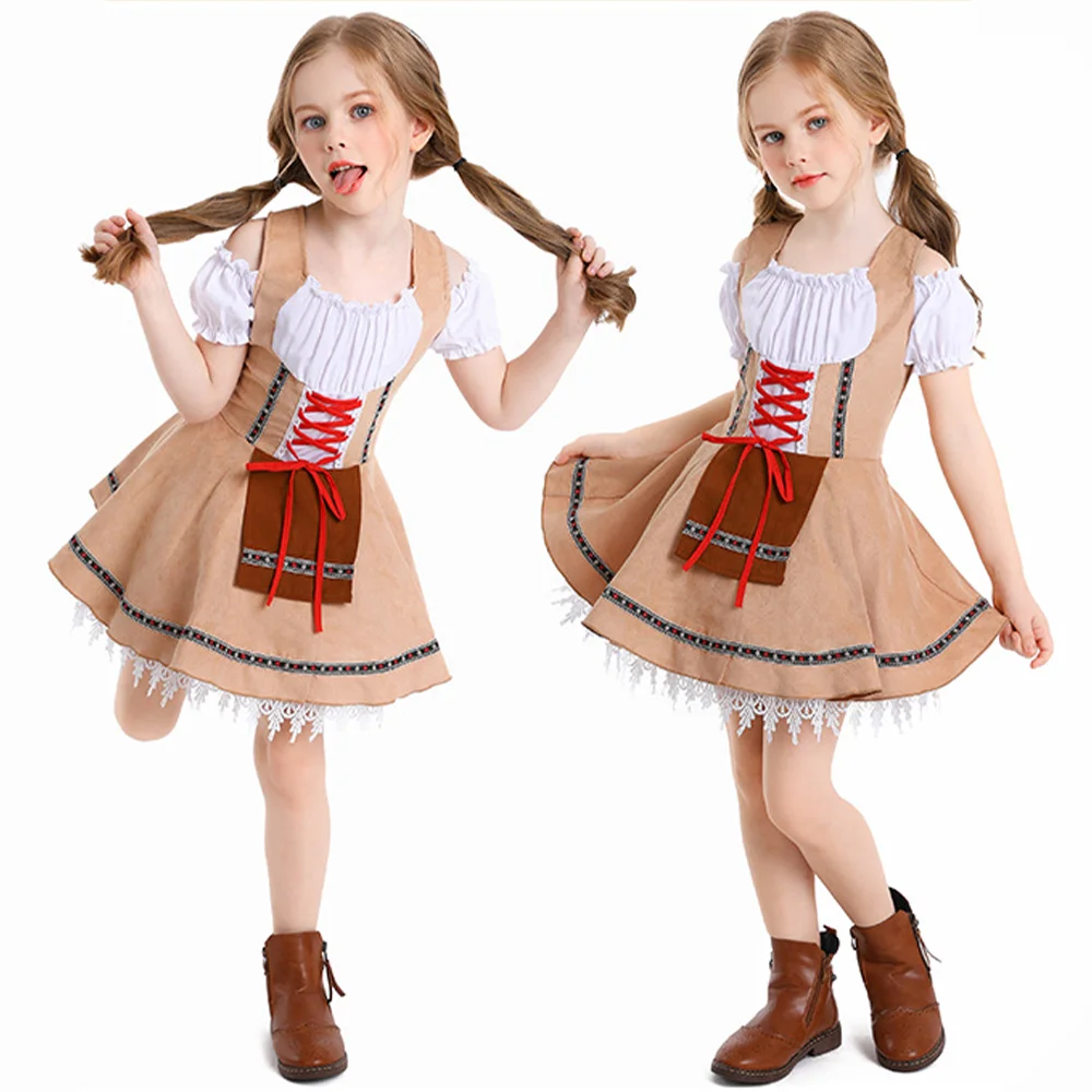 Festival Party Bier Halloween Karneval Kinder Cosplay Kleid Oktoberfest Kostüme Deutsche Oktoberfest Kleider für Kinder – Detail 4