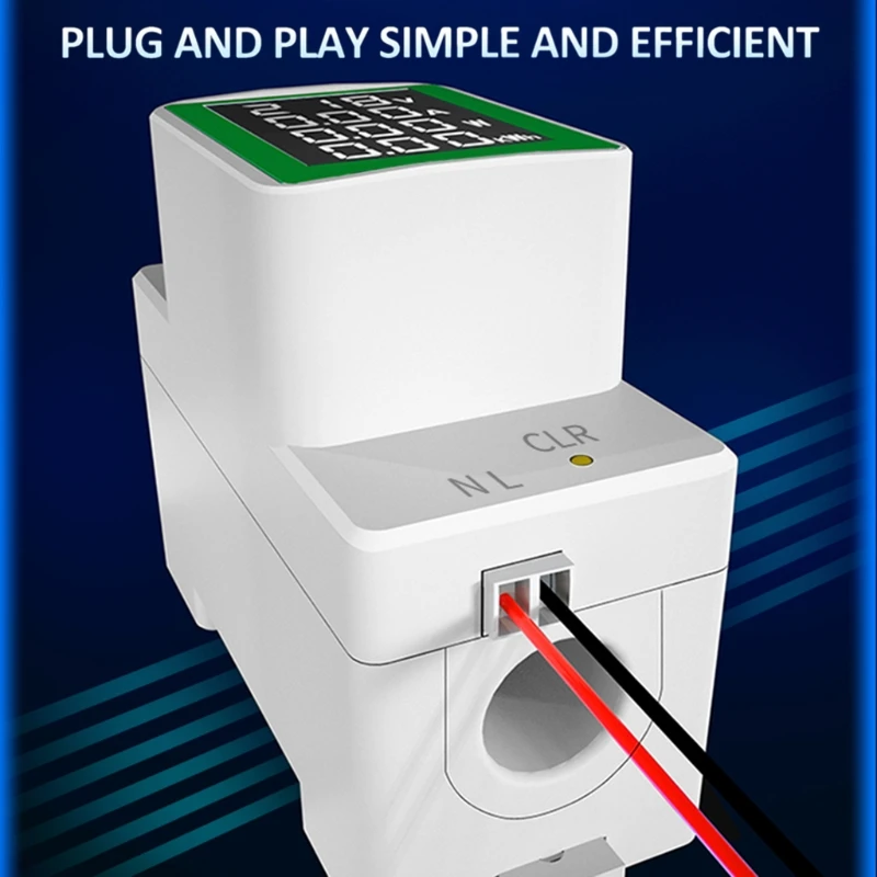 Din السكك الحديدية Wattmeter الفولتميتر مقياس التيار الكهربائي AC50-300V فولت أمبير عامل الطاقة للوقت الطاقة الجهد الحالي هبوط