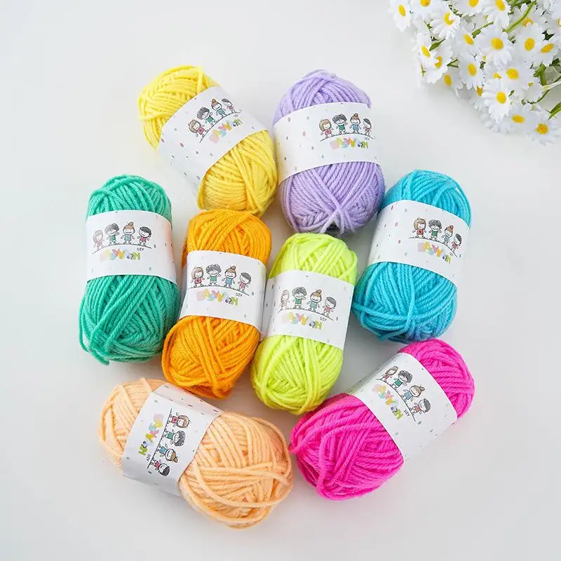 New 12 Color Soft Crochet Knitting Yarn Set for DIY Hand Sewing Crafting Scarf Hat Festival Gift Family Craft Activities