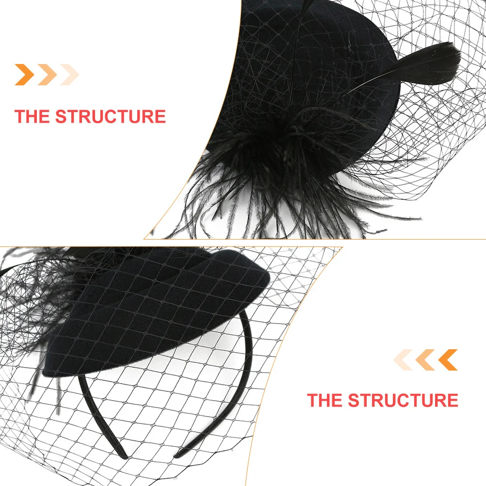 

1 Women Hair Accessory Set Bride Hairband Wedding Headwear Veil Headdress Glove Earrings Necklace Bridal Kit Fashion Headwear