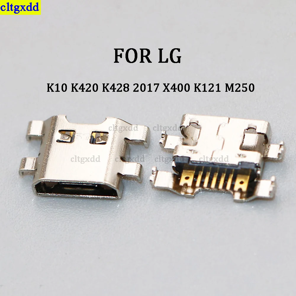 

cltgxdd 5piece micro USB charging port suitable for LG K10 K420 K428 2017 X400 K121 M250 charger base socket connector tail plug