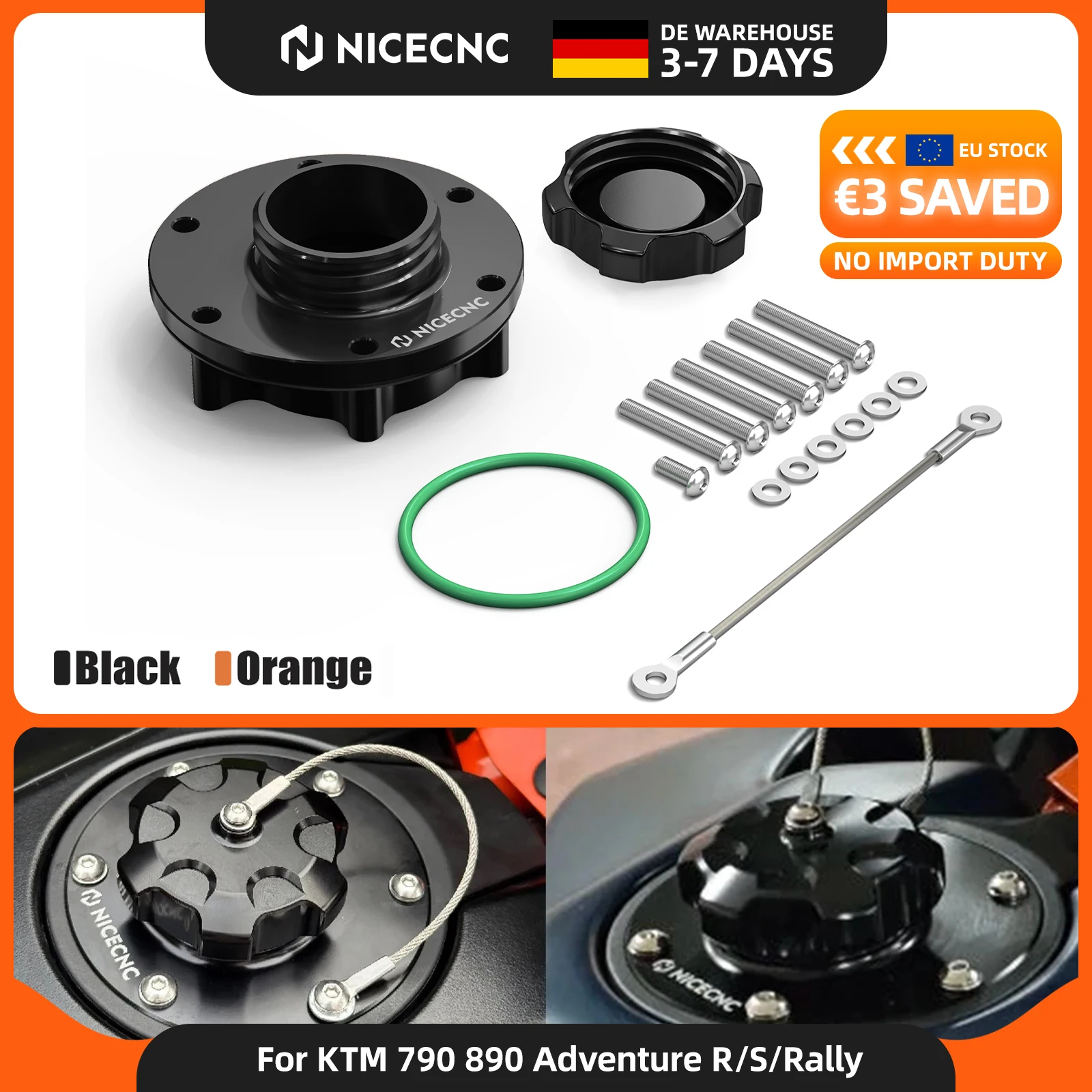 2019-2023 Für KTM 790 890 Adventure R/S/Rally 790 890 Adventure 790 Adventure R 890 Adventure R Tankdeckel-Kit Kraftstofftankdeckel Für KTM 790 890 Adventure 890 Adventure R 790 ADV 890 ADV