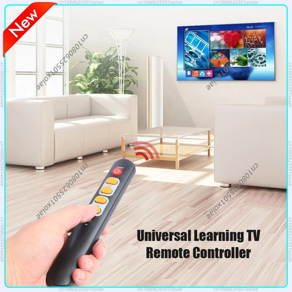 Universal 6 Big Yellow Button Learning Remote Control Copy IR Remote for TV STB Electronic Smart Home Accessories