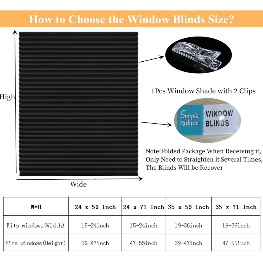 ستائر التعتيم لنظام التشغيل Windows ستائر ذاتية اللصق مؤقتة لا تحتاج إلى مثقاب يناسب Windows 15in24 في 24 × 59 بوصة مثالية لـ Livi