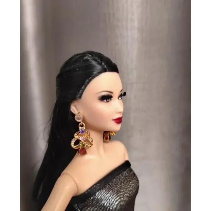 

Need 15 days process time New Handmade Toy earrings Crystal diamond accessories for your 1/6 scale BB FR FR2 dolls BBMOD23