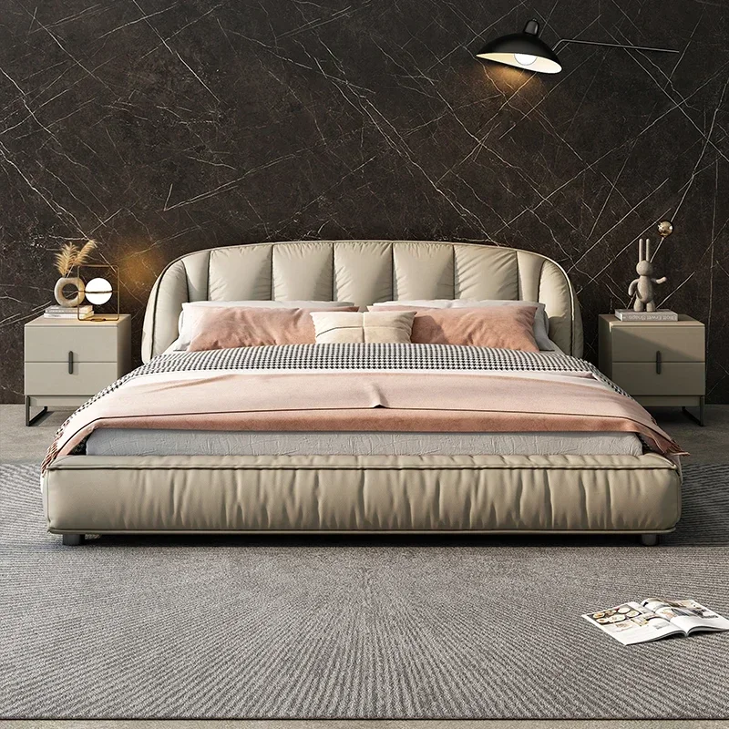 Luxuriöses Stauraum-Doppelbett Modernes Camping-Klappbett Camas Matrimoniales Home Design Italienischer Stil Doppelbett Wasserdicht Minimalistisch