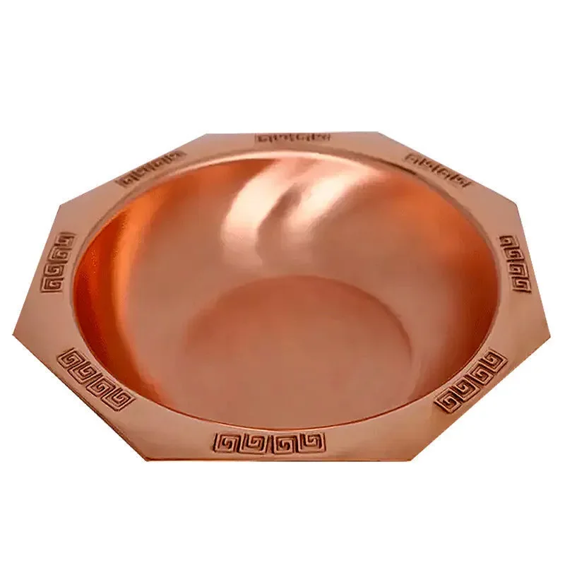 Pure Copper Star Anise Hot Pot Basin Dual Use for Gas and Induction Cooker Mandarin Duck Style Various Designs Kitchen